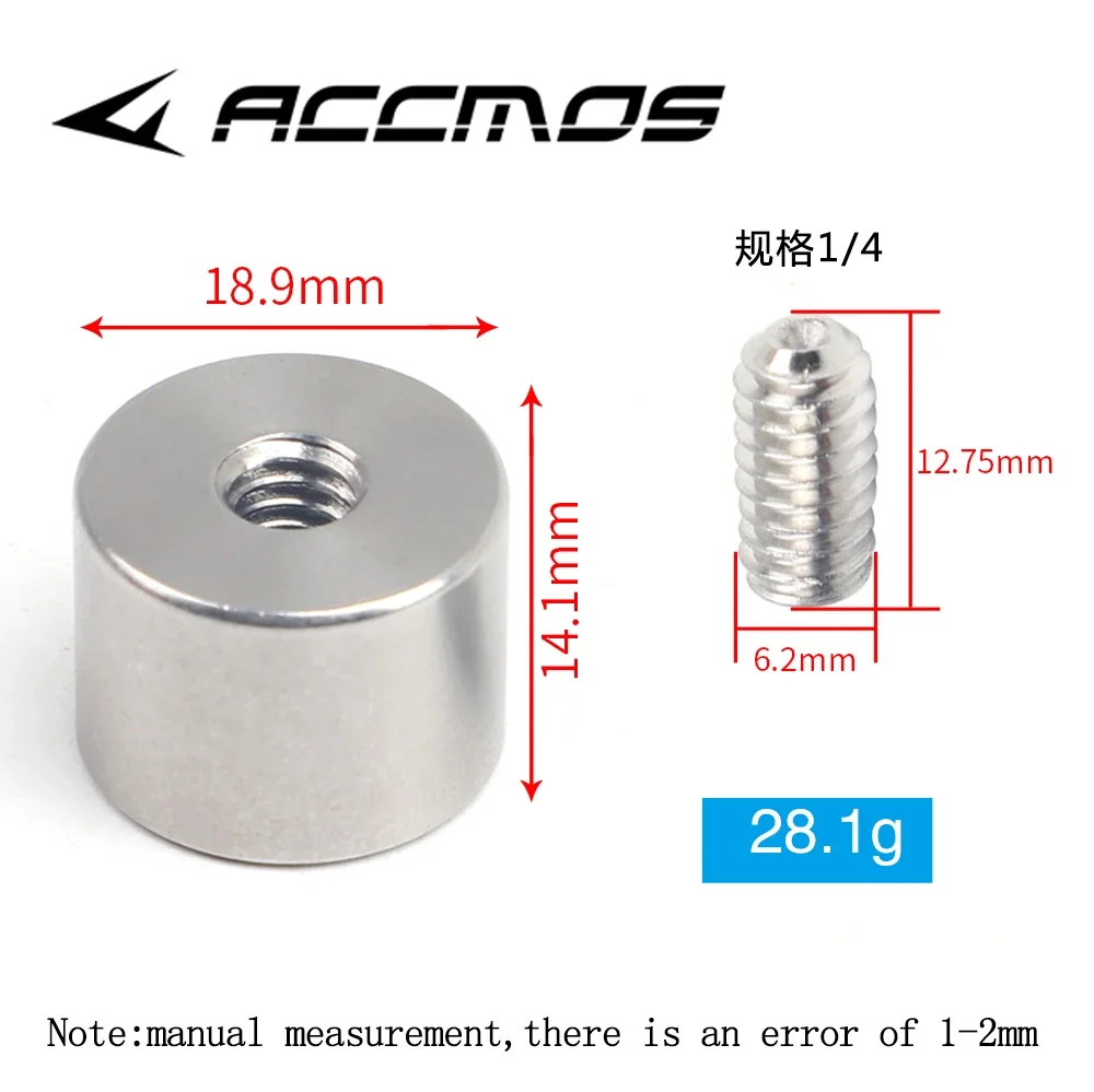 1pcs Archery Counter Weight Stabilizer Damper Stainless Steel Counterweight Recurve Bow Shooting Accessory