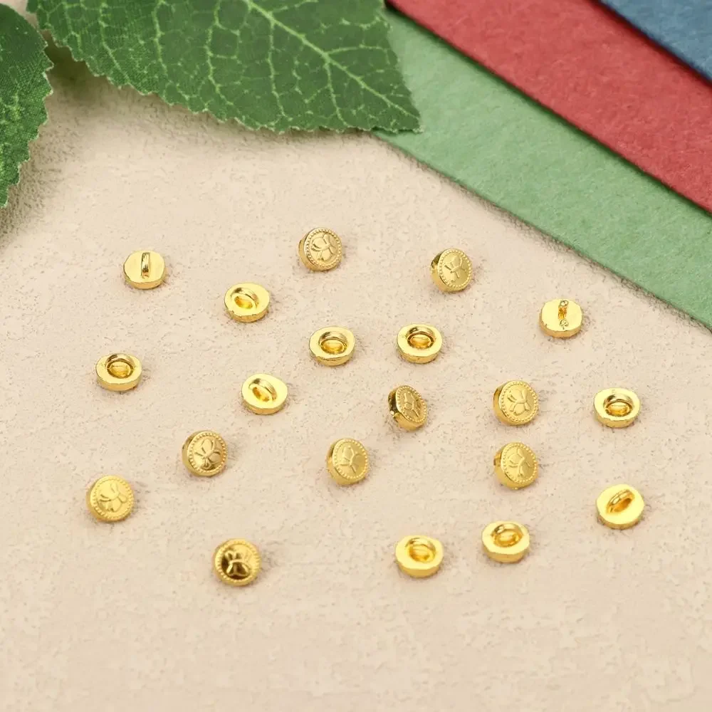 

20 шт. 5 мм Бабочка украшение ремесло одежда швейная Пряжка мини пальто кнопки металлические пряжки Сделай Сам кукольная одежда