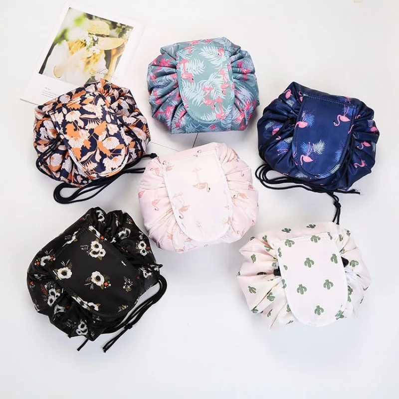 Women Travel Magic Pouch Drawstring Cosmetic Bag Organizer Lazy Make up Cases storage bag Kit Box Tools Toiletry Beauty Case