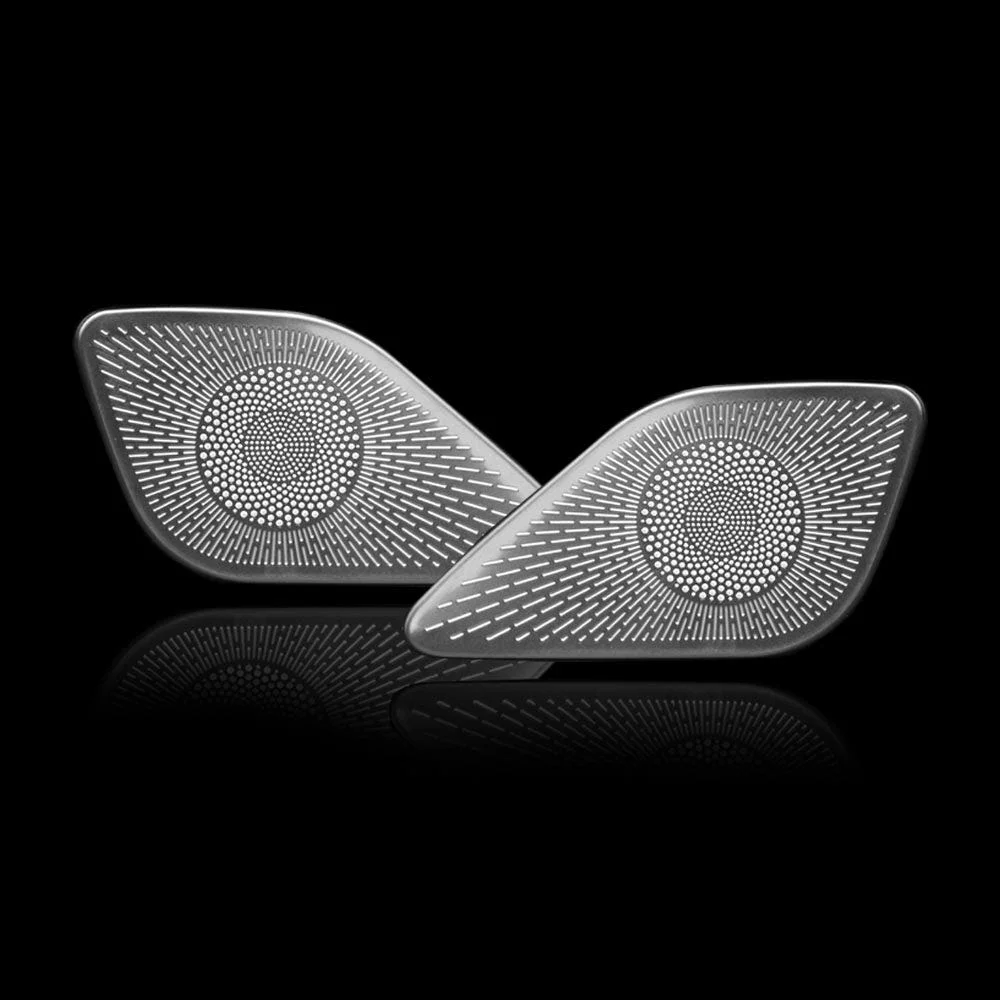 لضبط كيا سبورتاج NQ5 باب من الفولاذ المقاوم للصدأ عمود مكبر الصوت غطاء صغير القرن تقليم ملصق التصميم صب السيارة الداخلية #4