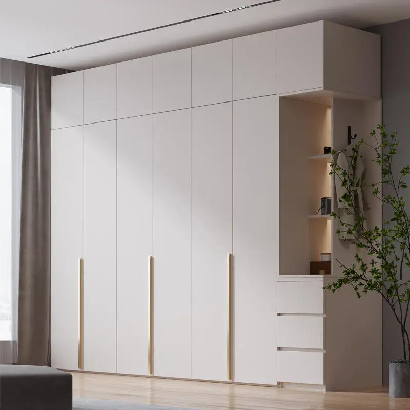Personalized Customization High End Bedroom Furniture Minimalist Style Aluminum Alloy Wardrobe Large Space Storage Cabinet