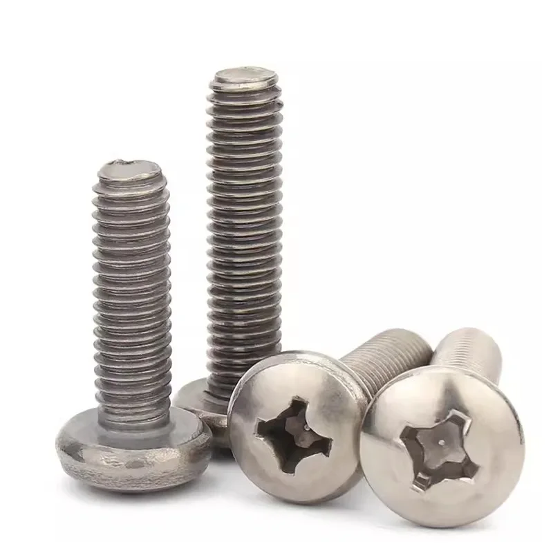 Pure Titanium M5 M6 M8 Pan Head Cross Recessed Screws Round Phlips Bolts