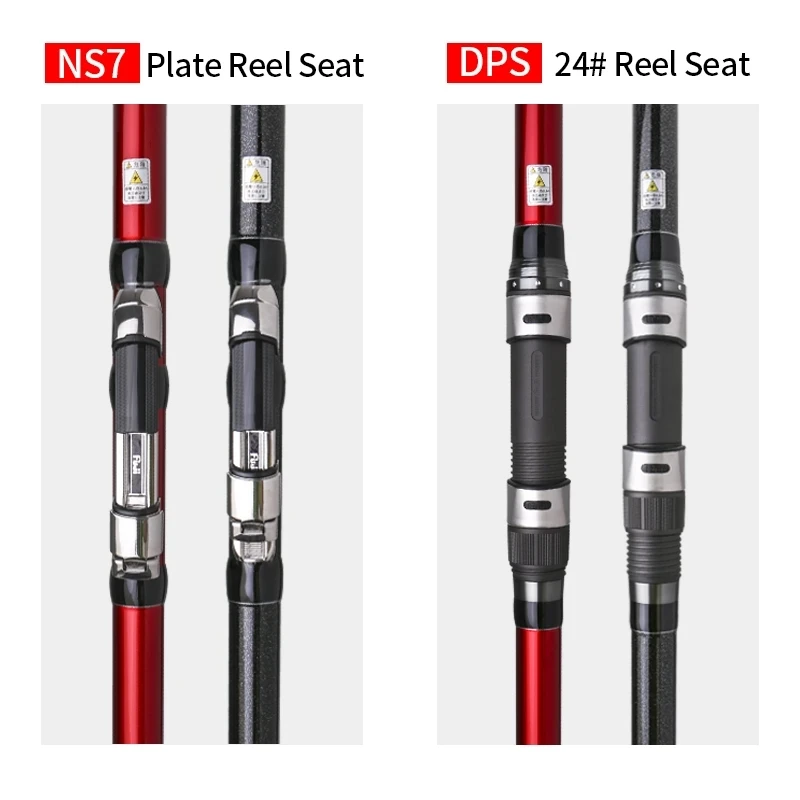 2023 NEW Model MADMOUSE POWER SURF II 4.20M AX/BX Full Fuji Parts 46T High-carbon 3 Sections Surf Casting Rods Black/Red color