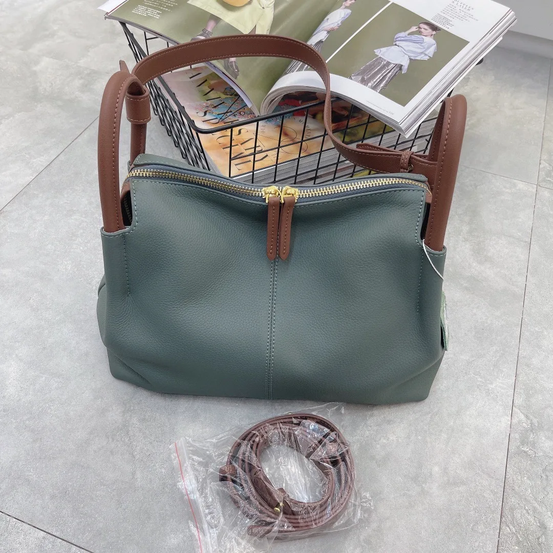 

Genuine Grade Soft Leather Women's Shoulder Crossbody Bag Luxury Designer Brand Female High Quality Large Handbag for Woman New