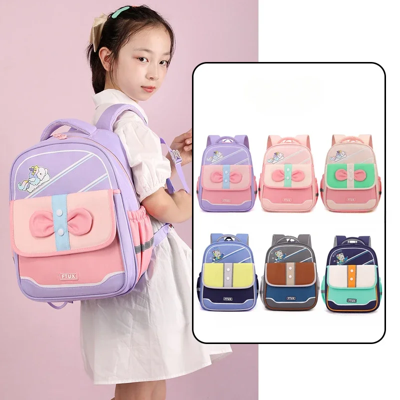 

New large capacity lightweight Waterproof Orthopedic School Bag for boys and girls Elementary Kindergarten Bookbags Unisex