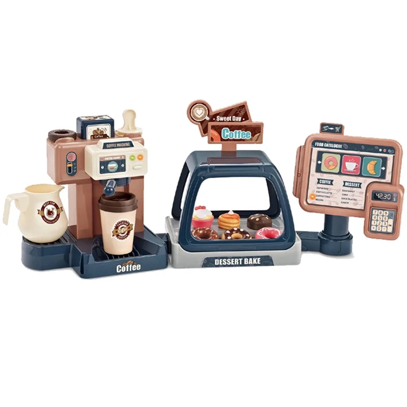 

AM-Kids Coffee Maker Toy Set, 40 Pieces Toy Coffee Maker for Kids, Kids Kitchen Accessories Set, Ages 3+