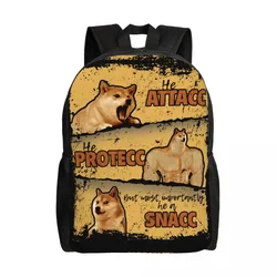 Cheems Memes Shiba Inu Doge zaini per uomo donna borsa da scuola impermeabile per College stampa Bookbag