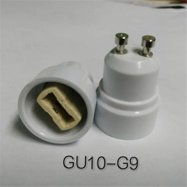 10pcs/lot High Quality  G9  GU10 Socket GU10 To G9  Lamp Base G9 To GU10 Adapter Lamp Holder Converter