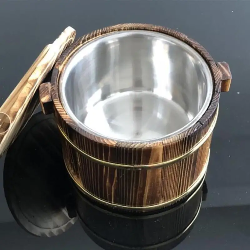 Rice Sushi Tub Container Tub Bowl Bucket Wooden Mixing Steamer Wood Japanese Oke Hangiri Steaming Steamed Cooking Chinese Cooing