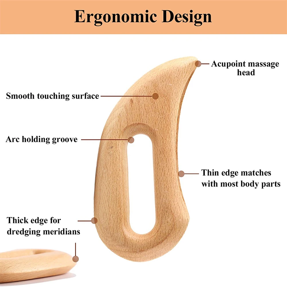 Wooden Lymphatic Drainage Massager, 7*3\