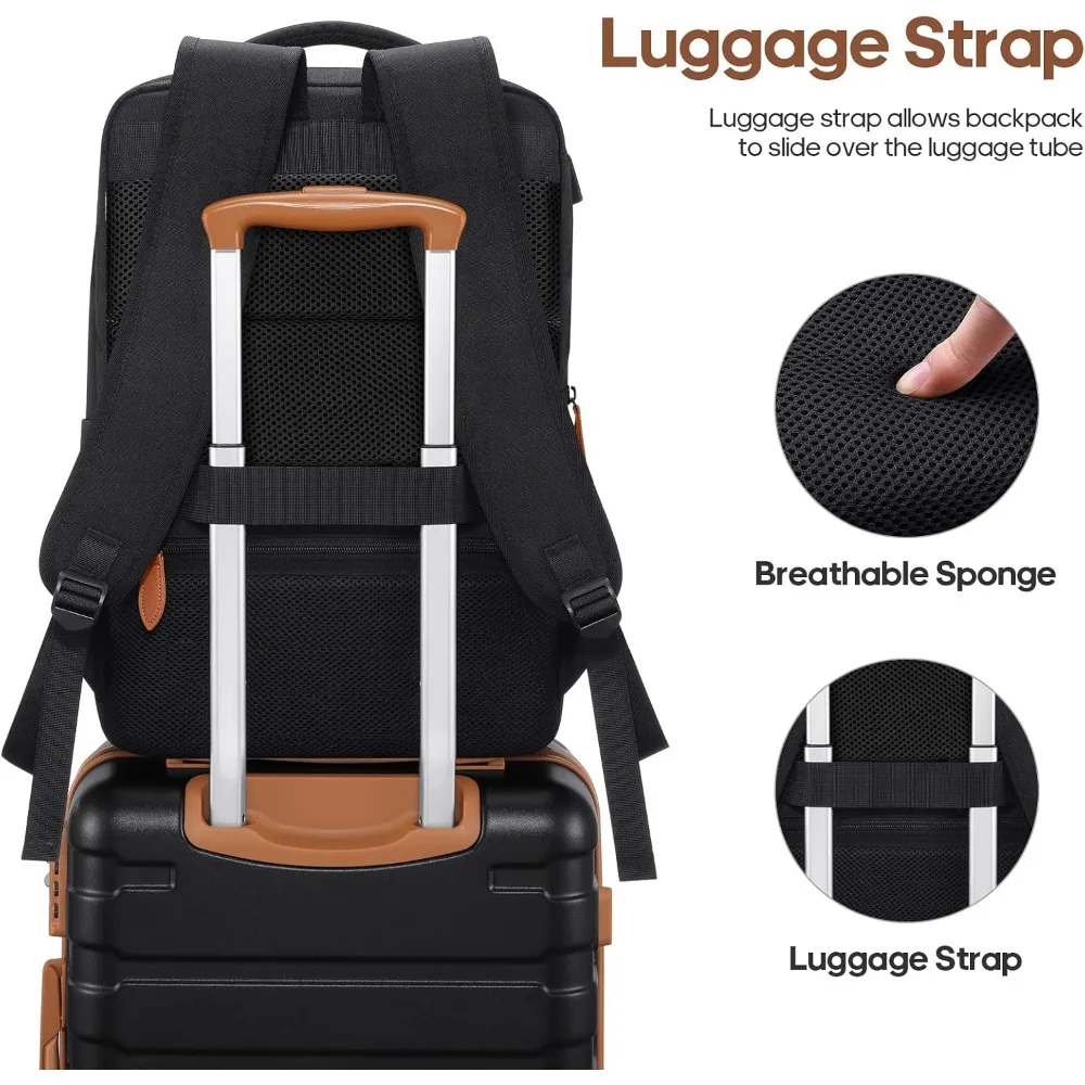 Men's & Women's 20 Inch Hardshell Luggage Set with Backpack, Airline Approved Carry-On 22x14x9 for Travel and Weekend Getaways