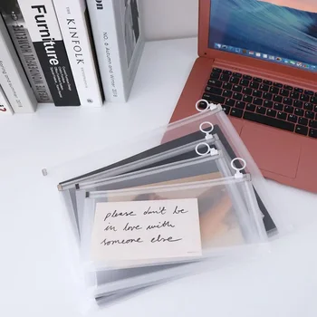 B5 A4 A5 A6 Transparante documententas Kantoormap Houder Schoolmap Ritszakje