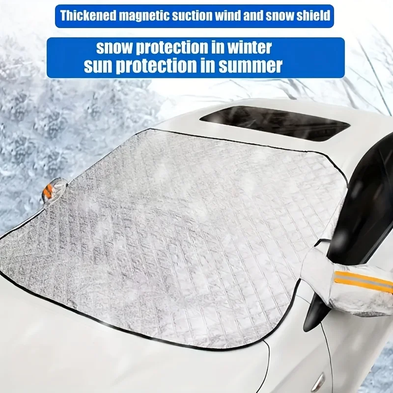Auto schnee schild magnetische absorption verdickung Oxford tuch auto kleidung frost-proof schnee abdeckung auto front glas schnee schild antif