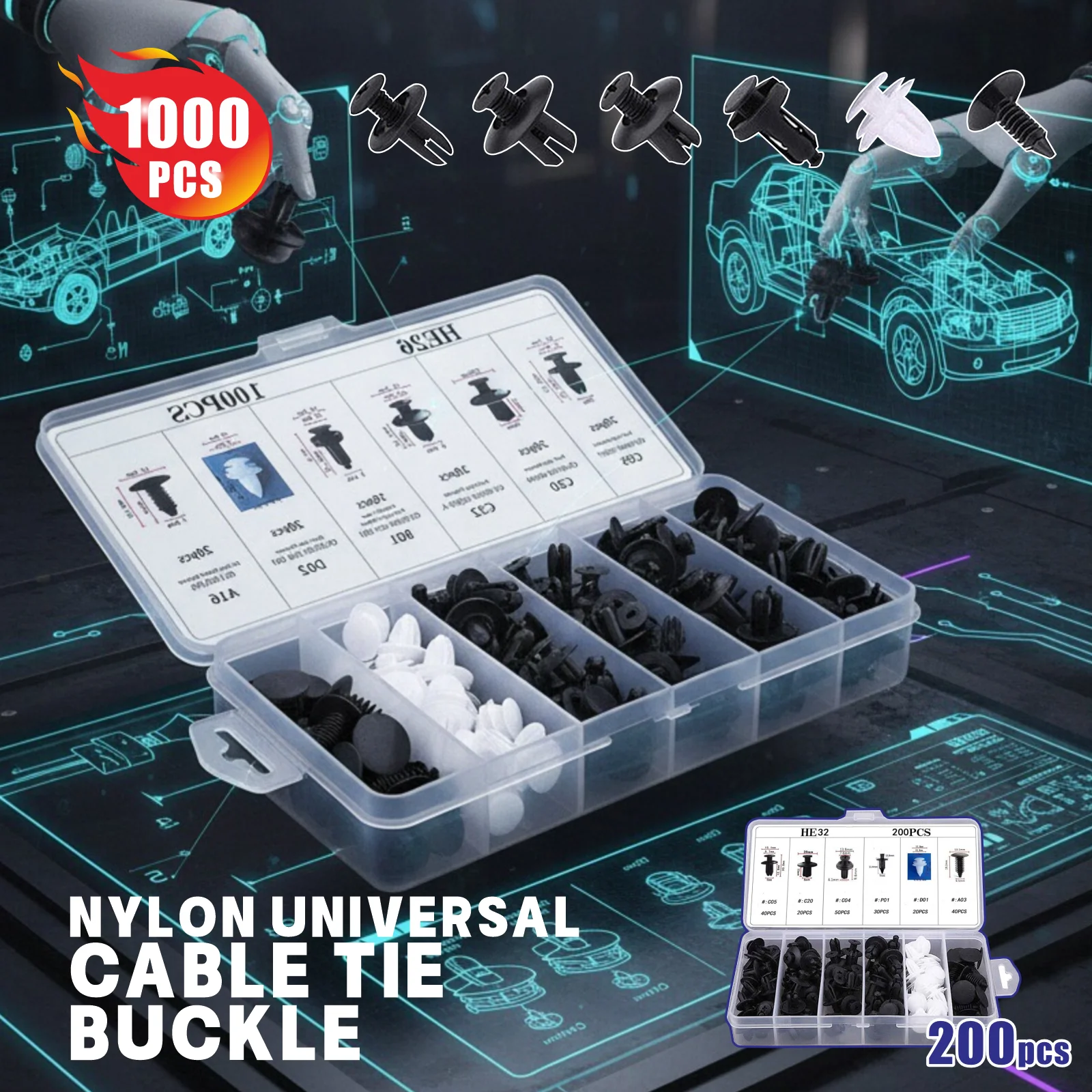 This Car Clip Is a Versatile Tool for Various Auto Fastening Needs, Making It an Essential Addition to Any Mechanic's Toolkit