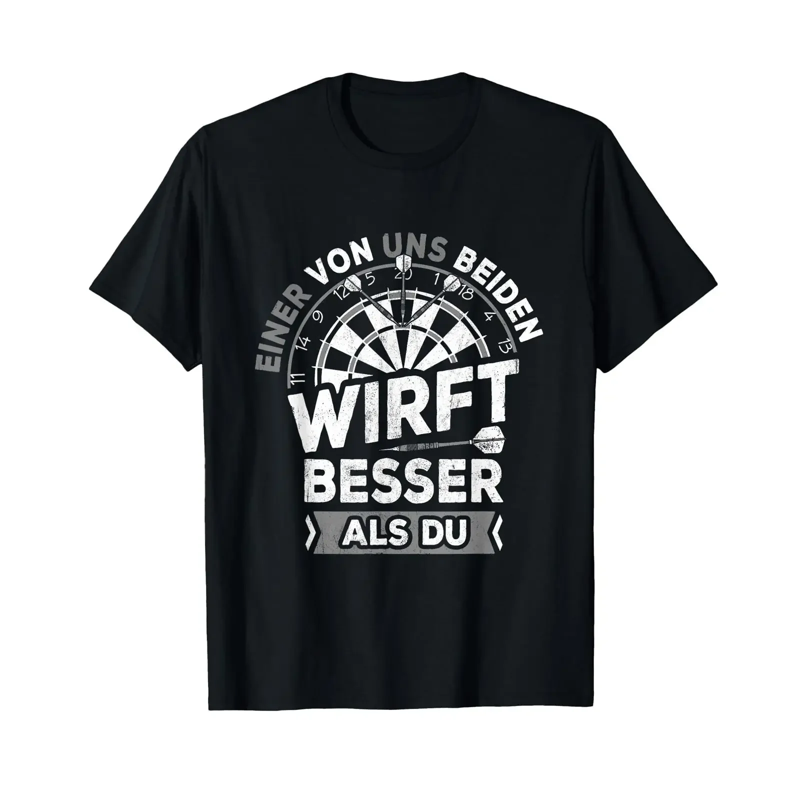 One of Us Both Throws Better Than You Darts Steel T Shirt black s vintage Washed Breathable Top For Everyday Wear Casual