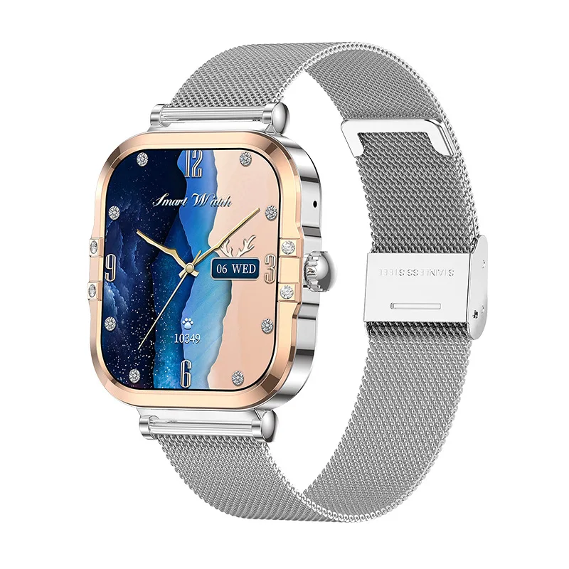 Hk82 esportes moda smartwatch feminino 1.75 polegadas amoled tela hd ai função nfc bt chamadas informações empurrar gerenciamento menstrual