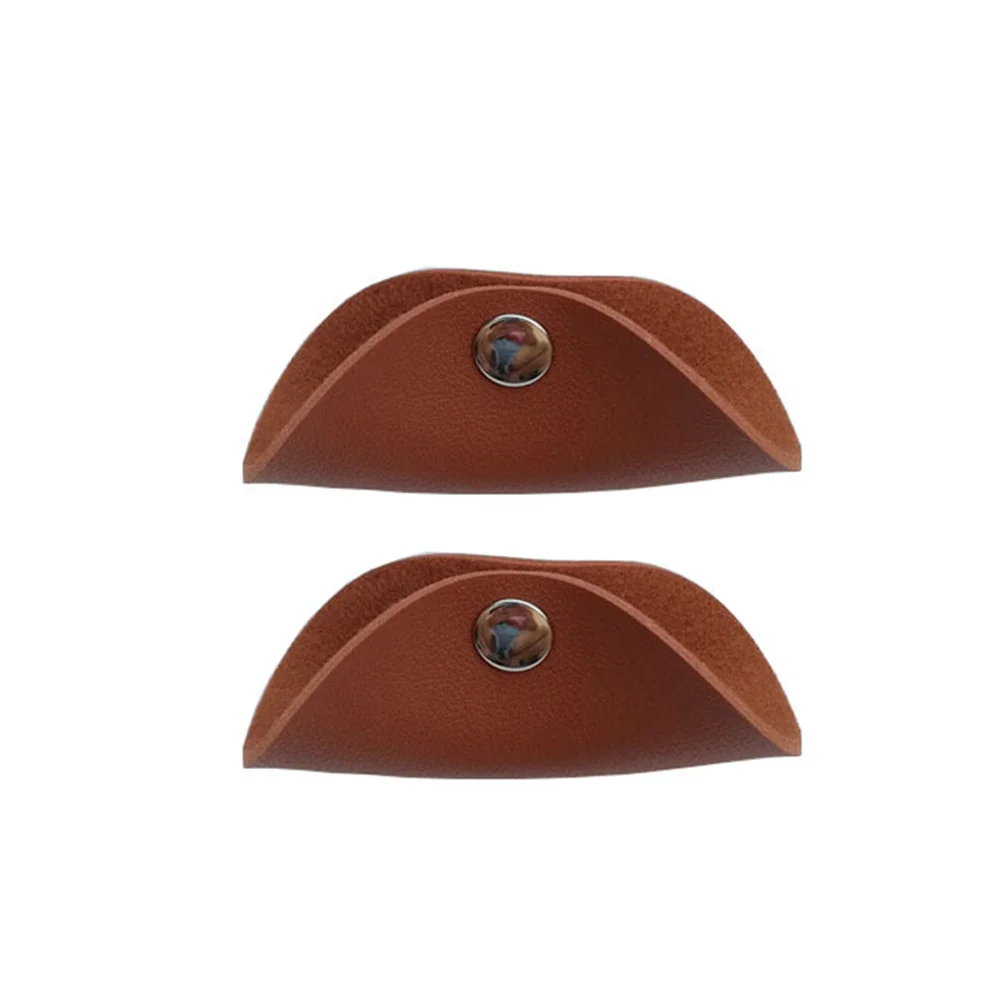 

2Pcs Earphone Fixer Holder PU Cord Keeper Portable Cable Winder for Tangle-Free Charging Cables Khaki Cord Keeper