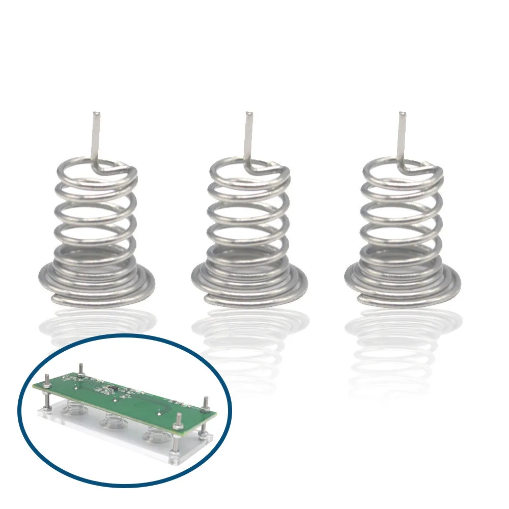 Finewe 20pcs/lot ZX Nickel Plated Wire Custom Electronic Touch Spring With Center Pin For PCB