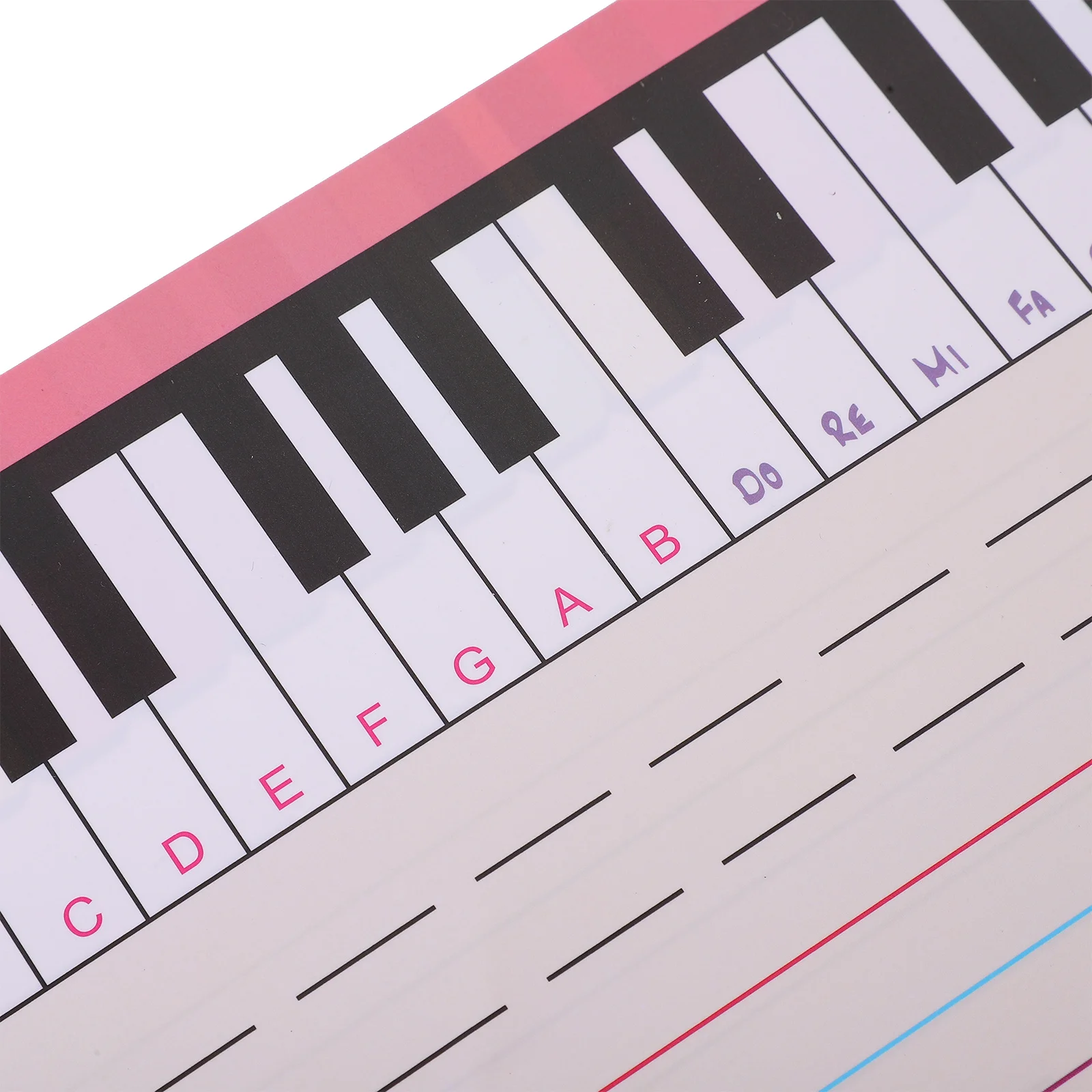

1Set Music Staff Reusable Whiteboard Pet Erasable Waterproof Board Practical Notation Practice Tool Stave Whiteboard
