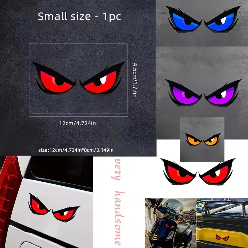 Monster Eye Stickers - Suitable for cars, motorcycles, windows, smooth walls, bottles, computers - Scratch-resistant and durable