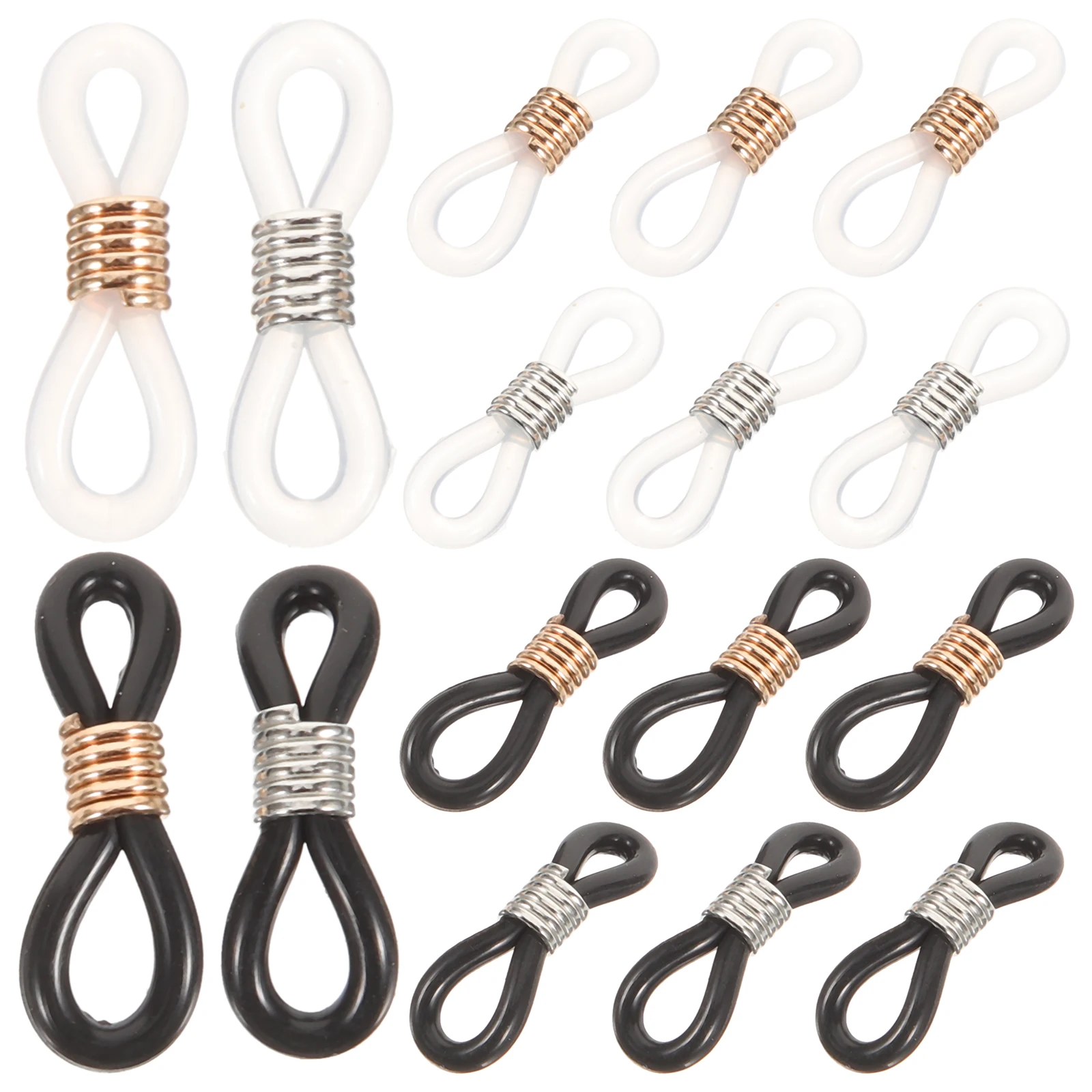 

100pcs Silicone Eyeglasses Chain Connectors Loops Holder Circle Hook Strap Accessories Non Slip Durable Adjustable Glasses Cord
