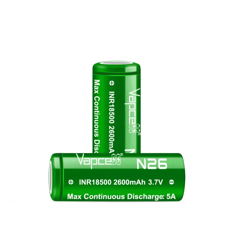 Vapcell-Batterie aste haute capacité pour jouets télécommandés, cellule 18500, INR N26 2600, 3.7 mAh, CDR 5A, 18500 V, Eddie ion