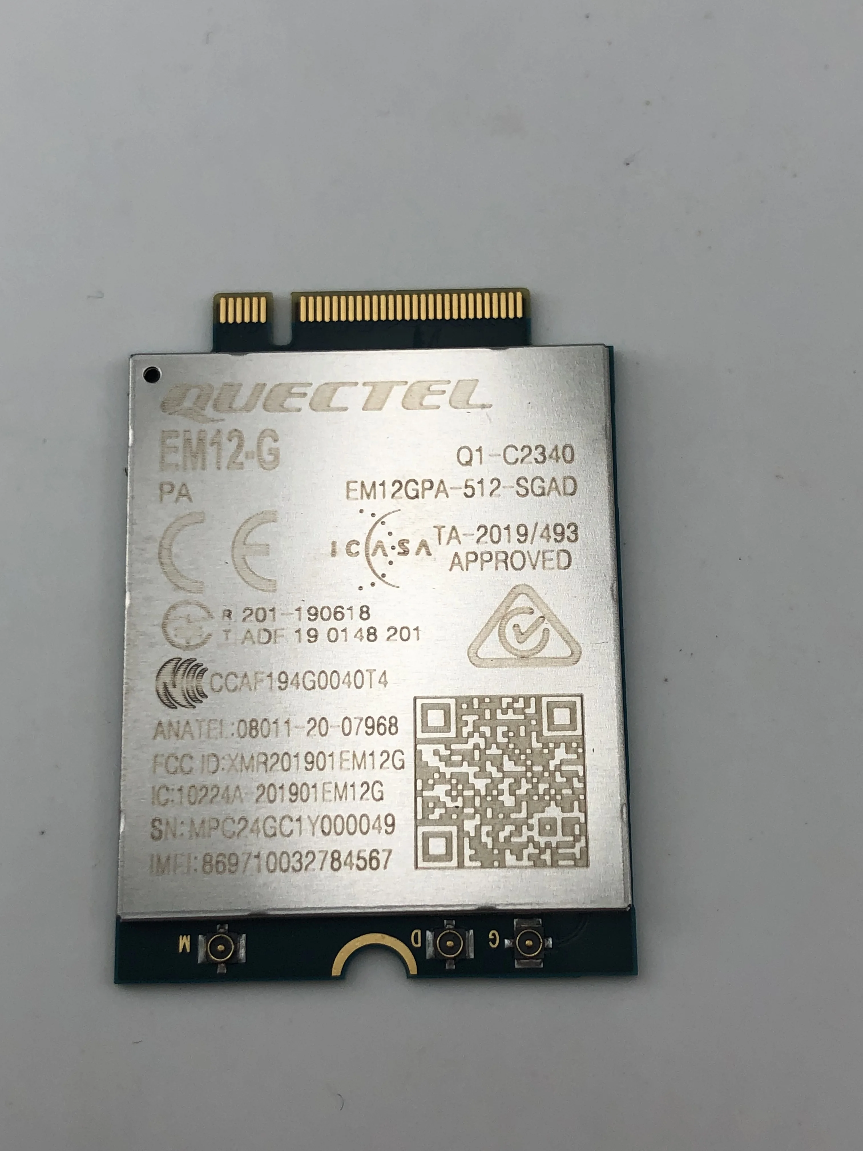 

quectel EM12-G Новый оригинальный модем беспроводного модуля LTE-A M.2 Cat12 EM12 4G высокоскоростной M2M 600M/s