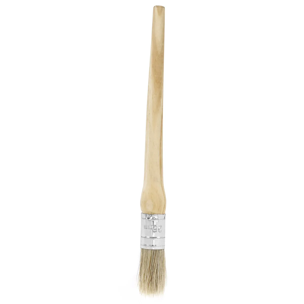20Mm Professional Wax Brush Round Head Natural Bristles Large Ergonomic Handle Smooth Finish Furniture Painting