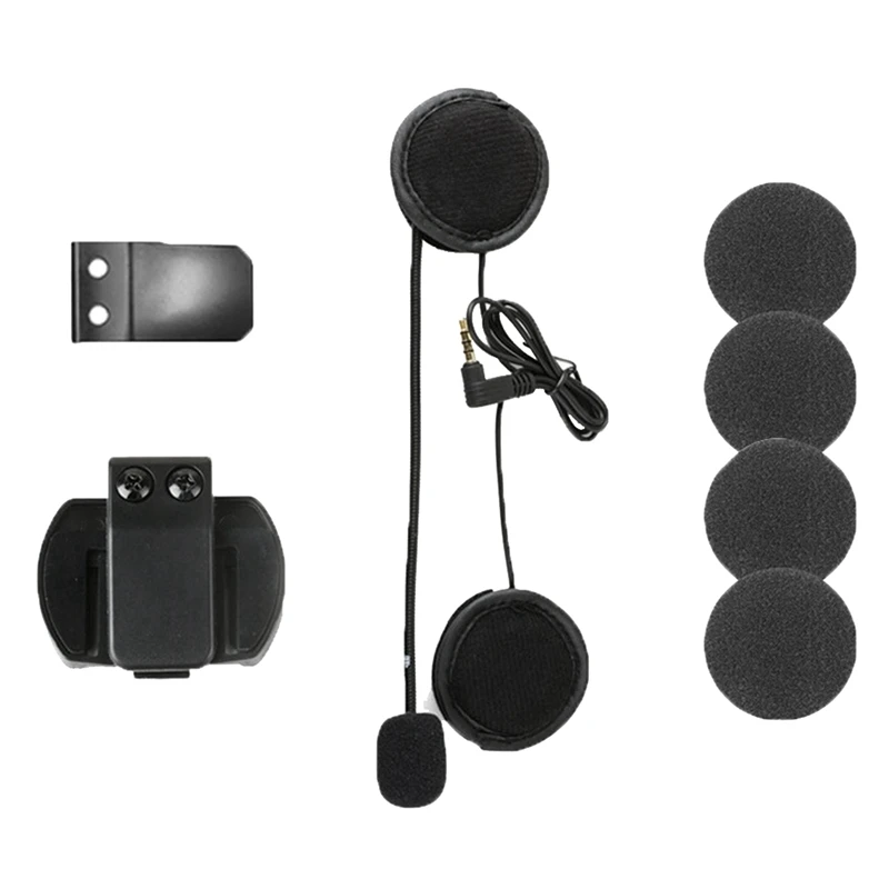 A73E-Helmet Intercom Clip 3.5Mm Microphone Speaker Headset For Vnetphone V6 PRO V4 Motorcycle Bluetooth Interphone