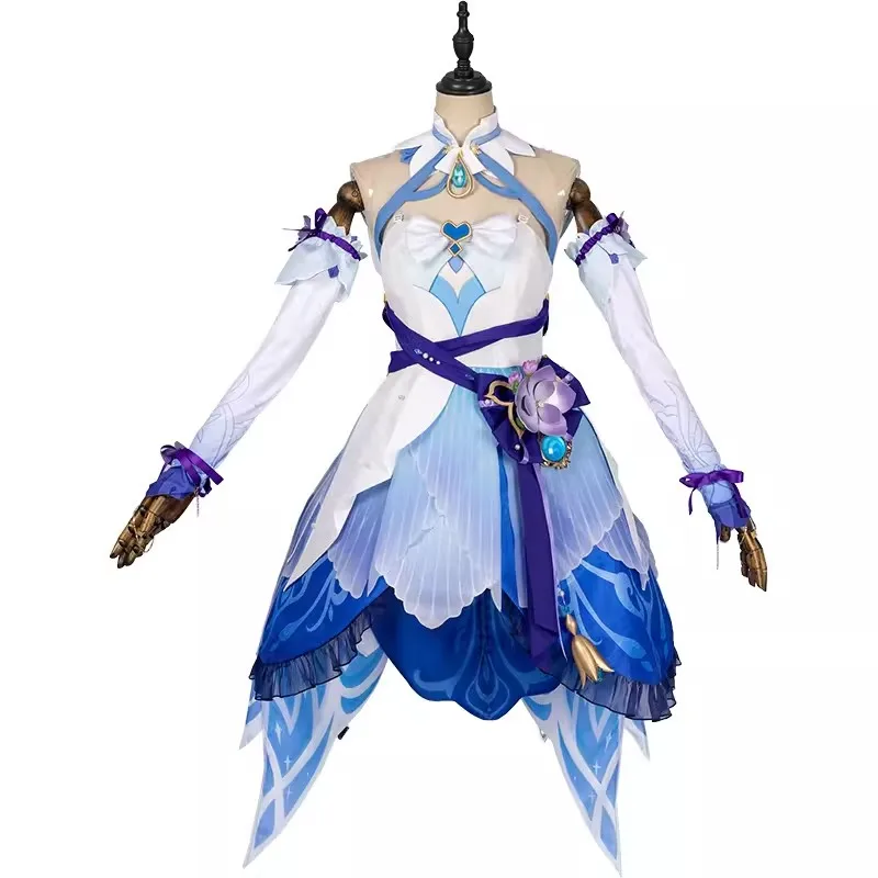 Nilou Peluca de disfraz de Cosplay Genshin Impact Breeze of Sabaa, uniforme de vestido, sombreros de bailarina de piel para mujeres y niñas, Halloween, nuevo