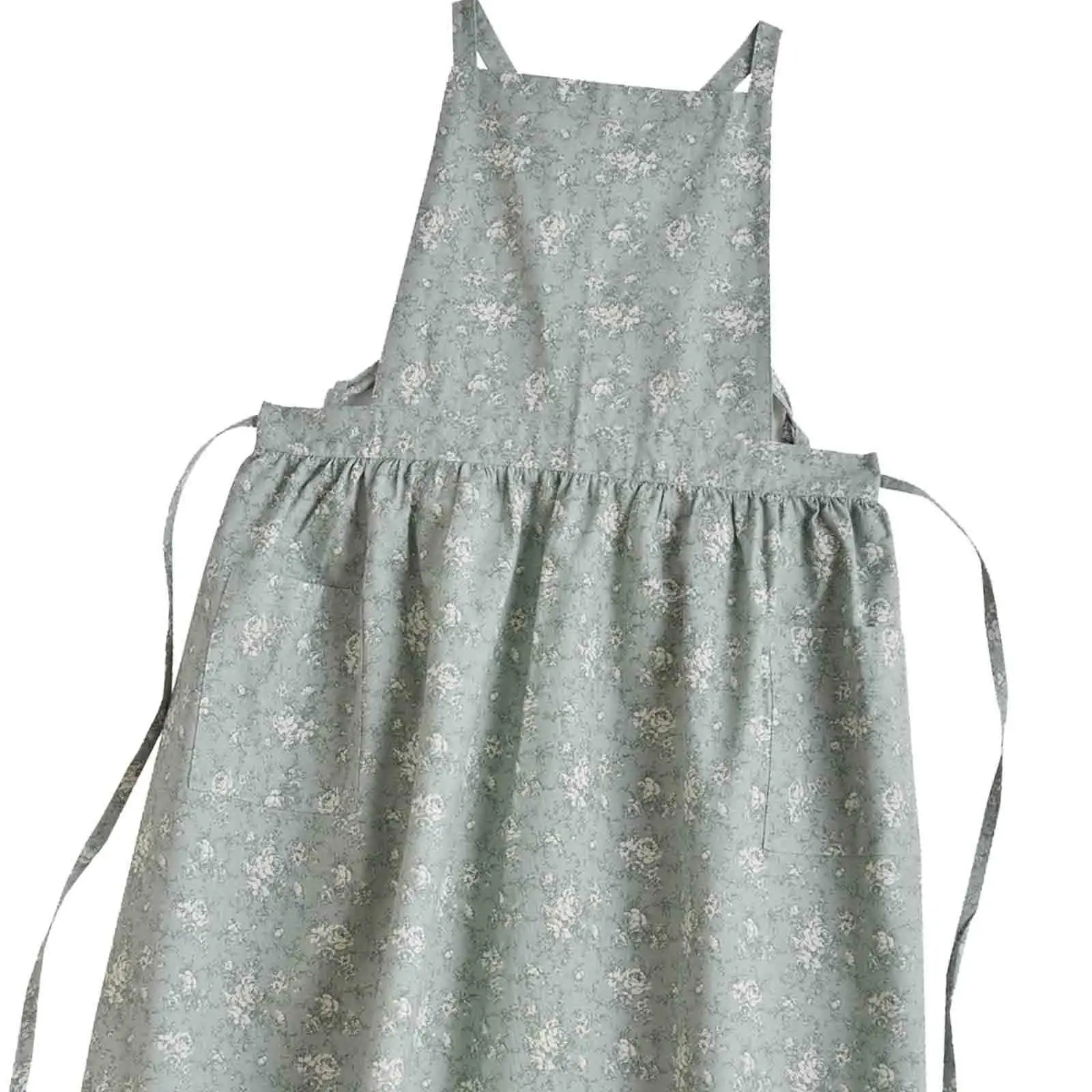 Painting Apron Lightweight Soft American Country Floral Pattern for Kitchen