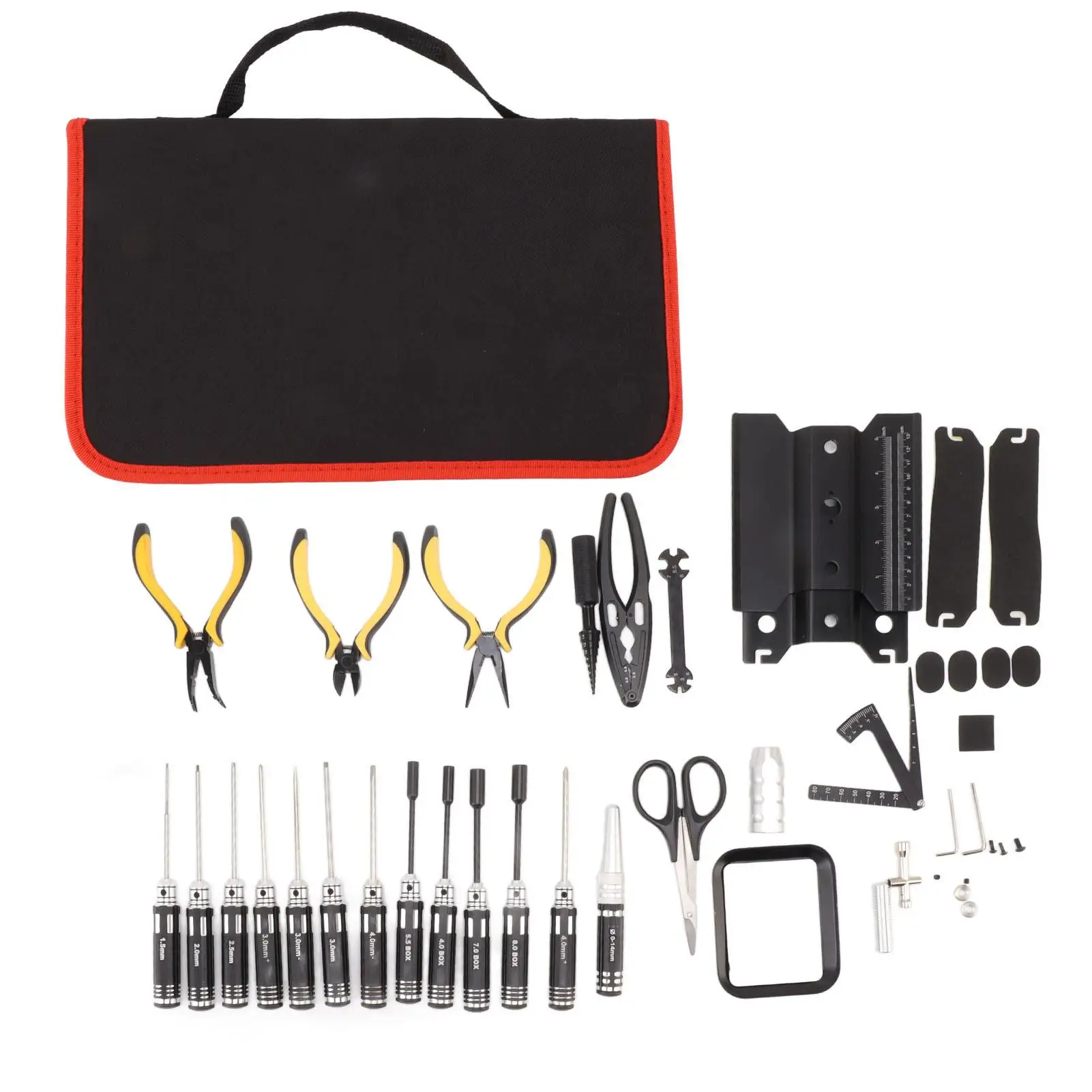 

for rc Tools Kit High Steel Anti Slip Handle Socket Storage Bag Ergonomic Auto Repair Tool Set for rc Boat