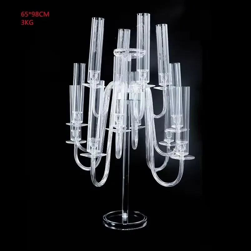 5 Stück Moderne Design Hochzeits- und Eventdekoration Tisch-Centerpiece Tragbarer Transparenter Acryl-Kerzenhalter – Detail 7