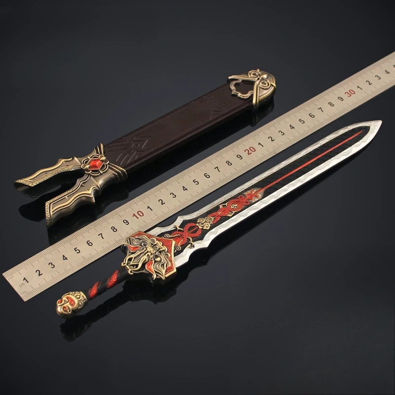 Naraka: Bladepoint Longquan épée armes modèles périphériques de jeu épées anciennes katana métal artisanat ornements garçons jouets cadeaux