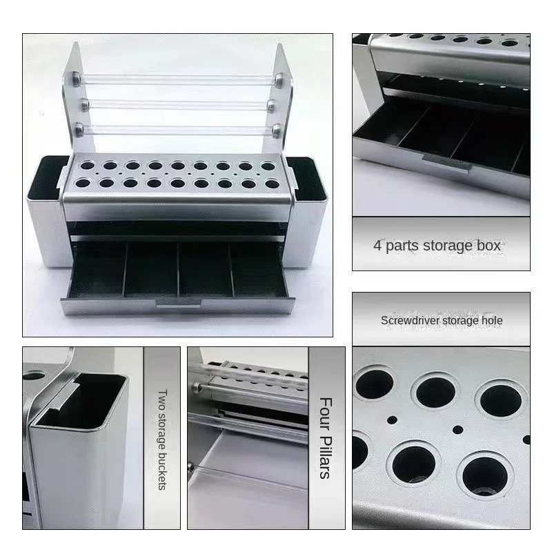 Sorting Parts Storage Box Screwdriver Mobile Phone Maintenance Desktop Rack Accessory Box Electronic Maintenance Tool Cabinet