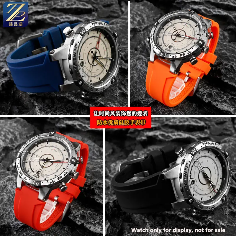 حزام سيليكون لبوصلة تيميكس ، ساعة جديدة مع إكسسوارات ، فم مرتفعّ ، T2N721 ، سلسلة T2N720 ، 24-16