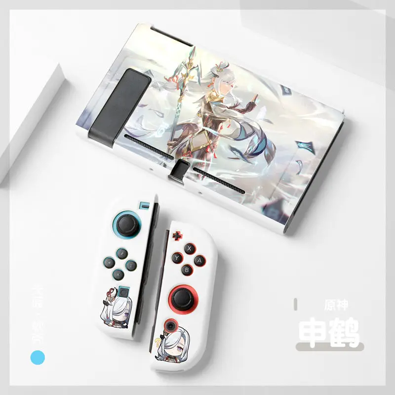 Genshin Impact Shenhe Funda Switch NS Case JoyCon Game Controller Shell All-inclusive Protective Cover Switch Accessories