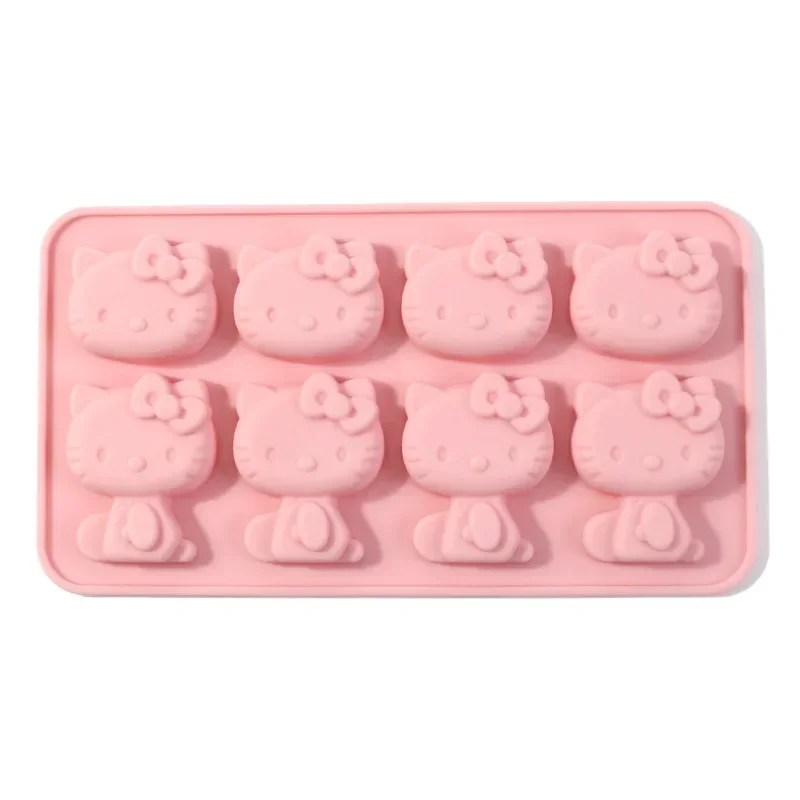 Sanurgente-Moule à glaçons en silicone Hello Kitty Anime, moule à gâteau de dessin animé, outils de cuisson faits à la main, strass et bonbons, cuisine spectaculaire