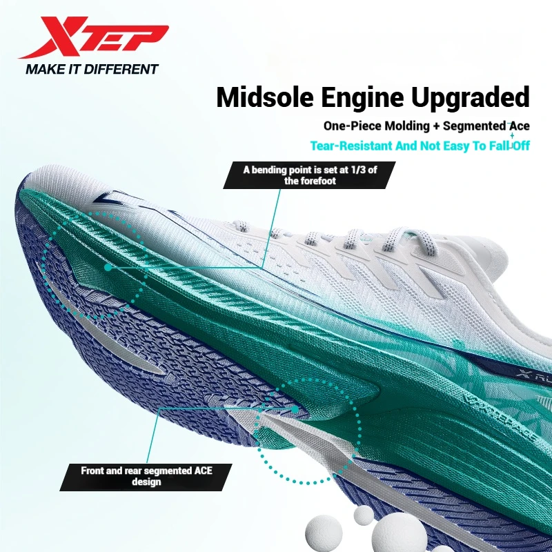Xtep One Piece Model 3.0 Men Running Shoes 2025 Spring Comfortable