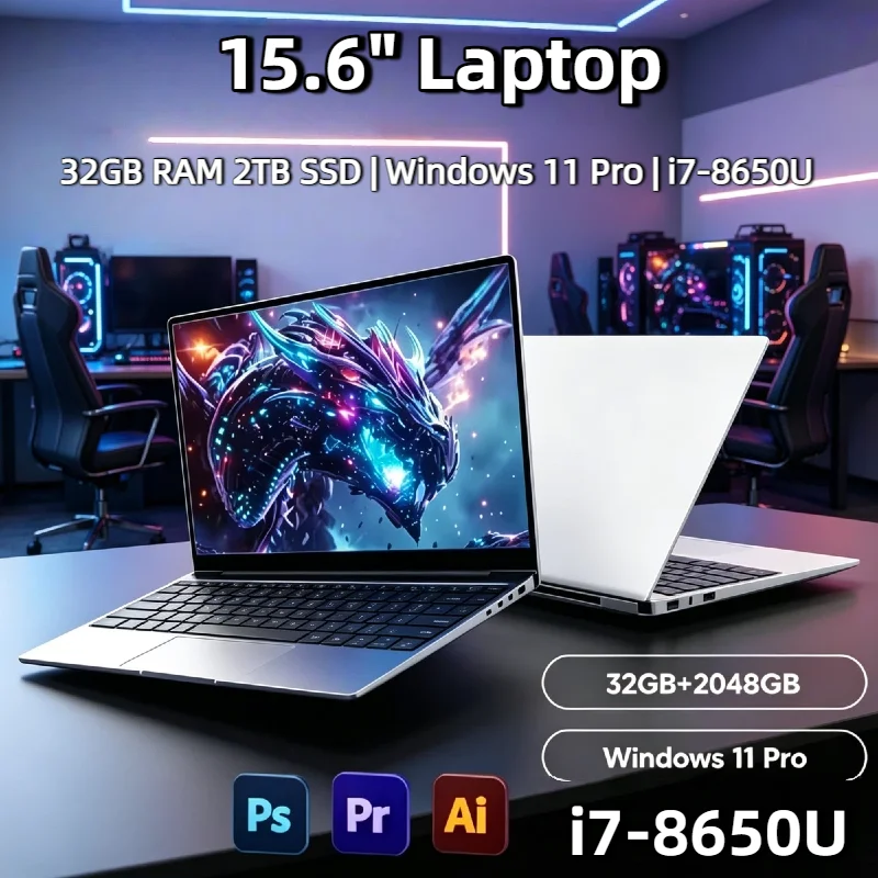 2026年モデル-intel-i7-8650u-156インチ-ノートパソコン-windows-11-32gb-ddr4-1tb-2tb-ssd搭載-ゲーミングpc-1920x1080-オフィス-学習用-プロ仕様