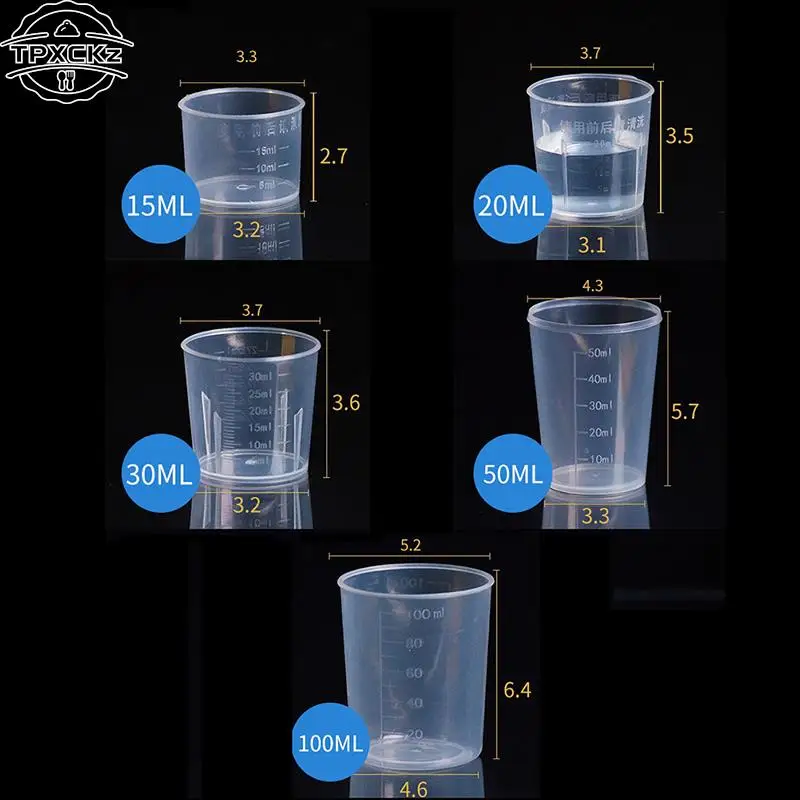 15ml-500ml Plastic Measuring Jug Cup Graduated Cooking Kitchen Bakery Tool Silicone Making Tool Transparent Mixing Cup Container