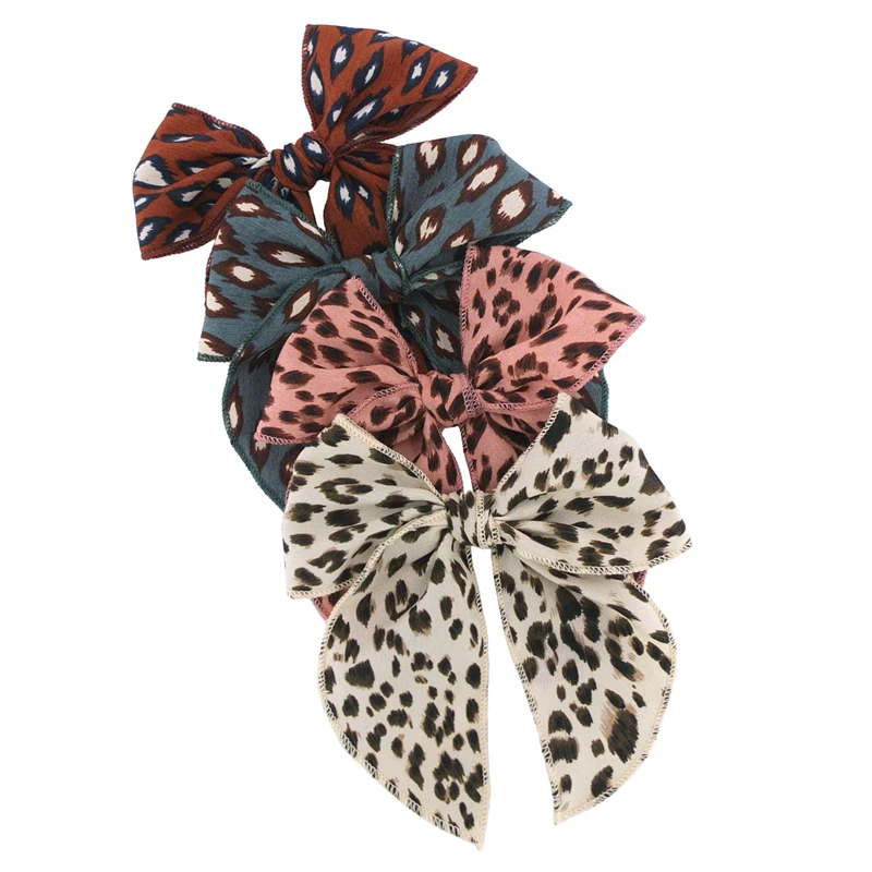 2 PCS Boutique Fable Bow Hair Clips for Little Girls Women Large Tail Hair Bows Alligator Clips Accessories