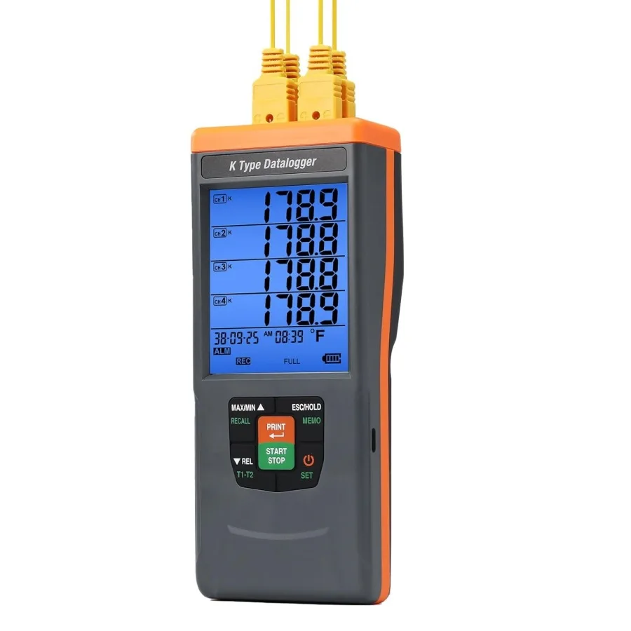 GLP High Precision K-Type Four-Channel Thermocouple Thermometer with Recording Thermometer Electronic Temperature Tester