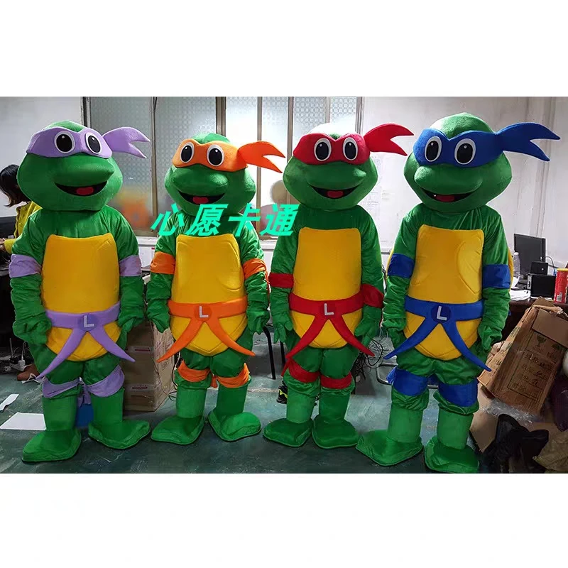 New Adult Hot Sale Foam Cute 4pcs Turtle Doll Fancy Cartoon Mascot Costume Plush Christmas Fancy Dress Halloween Mascot Costume