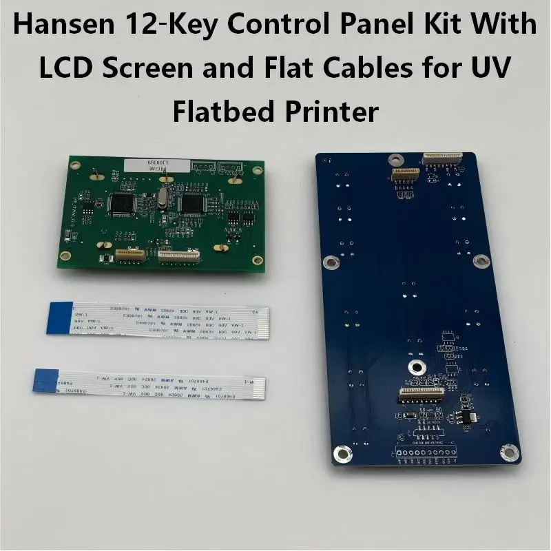 Hansen 12‑Key Large Screen Control Panel, Keypad Board for I3200 4720 Hansen 4‑Head Carriage Board UV Flatbed Printer Spare Part