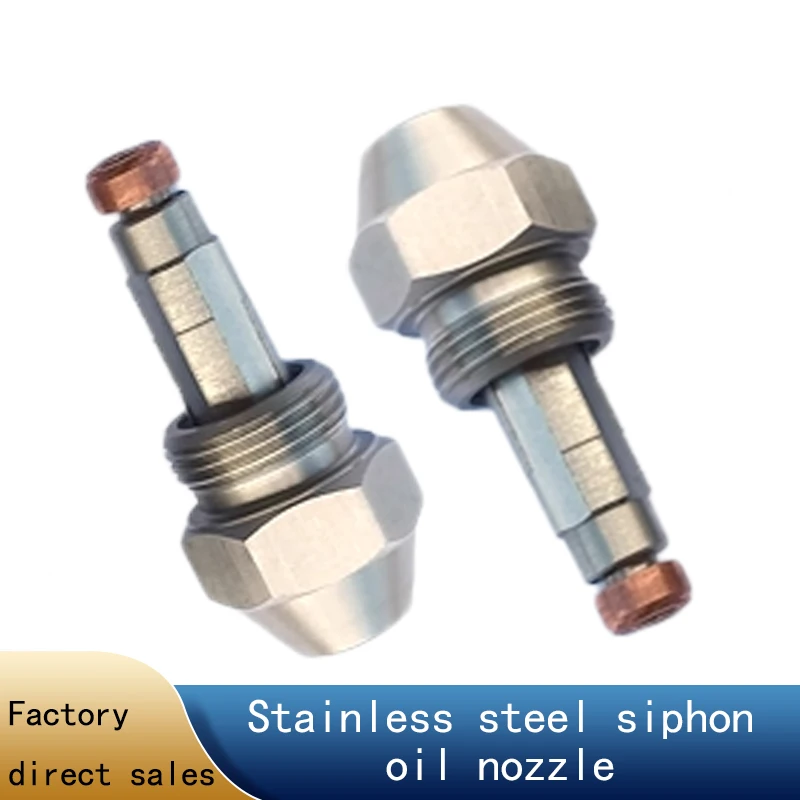 Brass fuel nozzle with copper gasket, vegetable oil methanol siphon fuel injection, high temperature resistant air atomizing