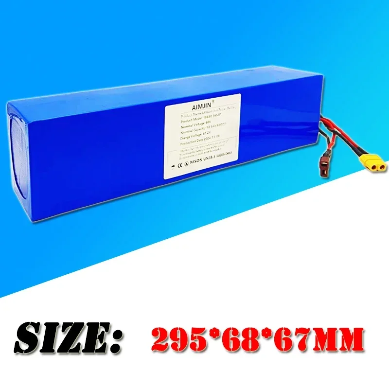 100% New 60V Rechargeable Battery 10500mAh 18650 16S3P Lithium Battery Pack with BMS 700W 1500W High-power