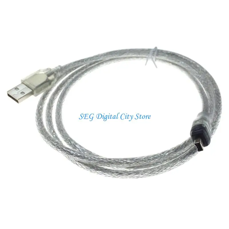 

U75B Durability ABS USB To 1394 Converter Cable USB To 1394 Data Cable For Mini D8 Camcorders Fast Transmission 150cm