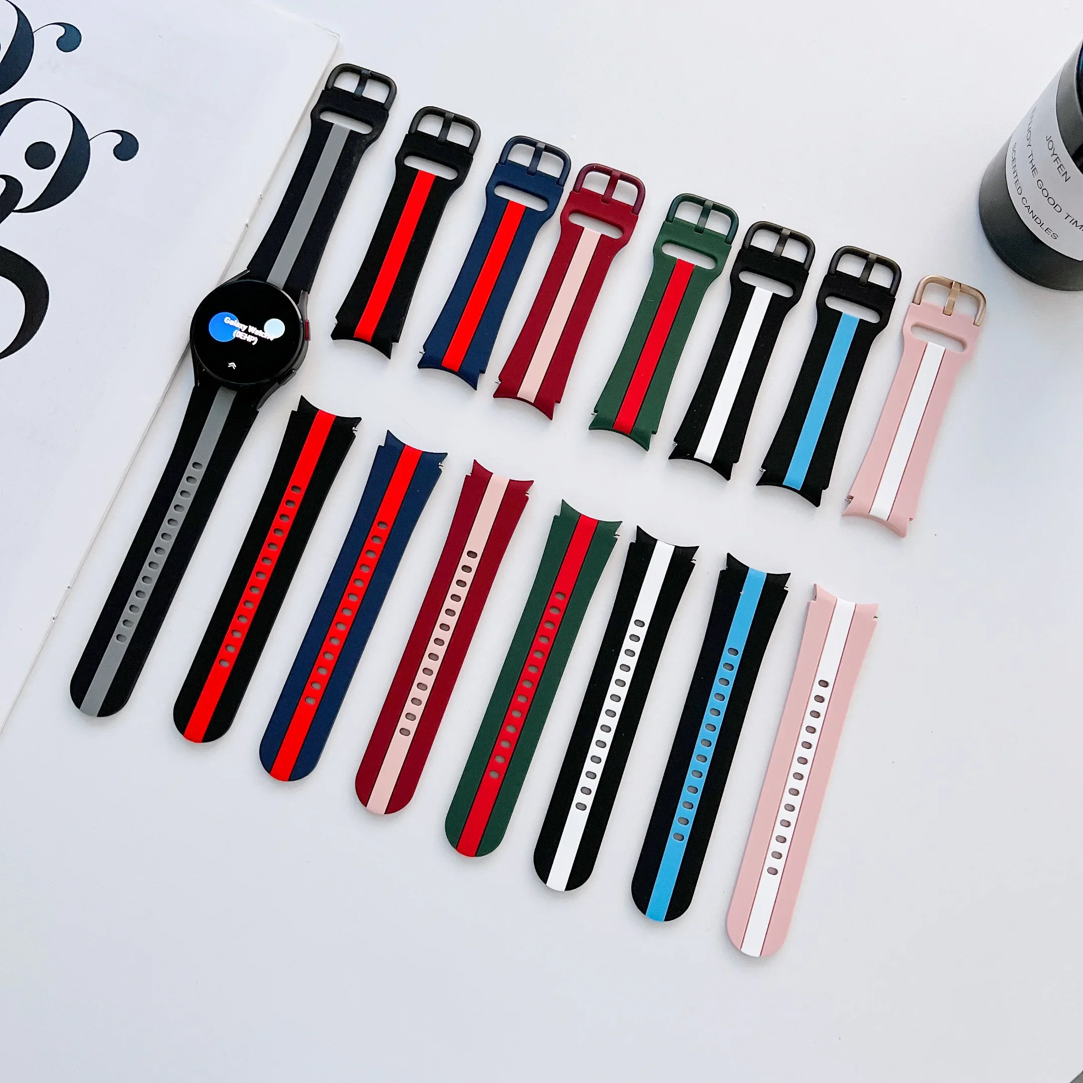 20mm Silikonarmband für Samsung Galaxy Watch 7/6/5/4 44mm 40mm Pro 45mm Armband Armband für Galaxy Watch 6 Classic 47mm 43mm