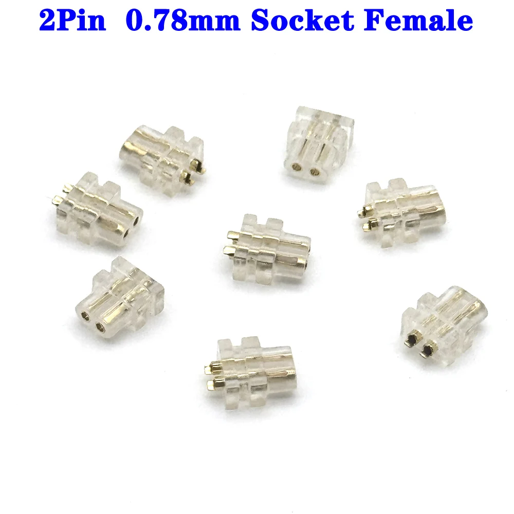 

1000pcs Electricity Wire Connector 0.78mm 2pin Famale Socket Temperature Resistance POM Earphone Adapter for UE KZ QDC ZSN CCA